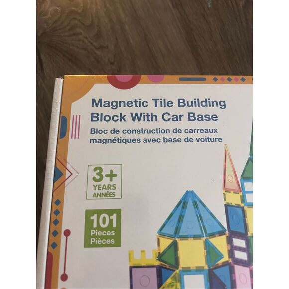 Ever Play Magnetic Tile Building Block With Car Base 101 pcs - Picture 3 of 3